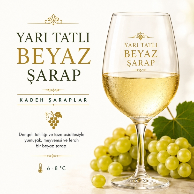 Yarı Tatlı Beyaz Şarap