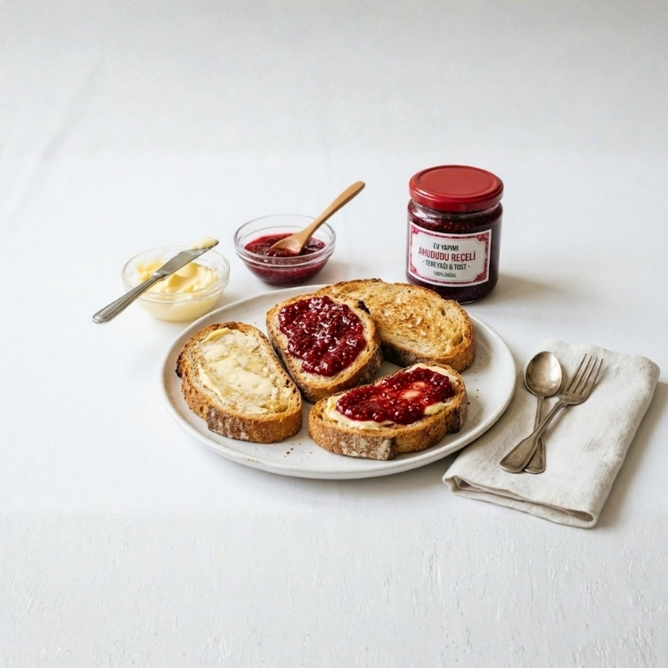 Reçelli Kızarmış Tost Ekmeği
